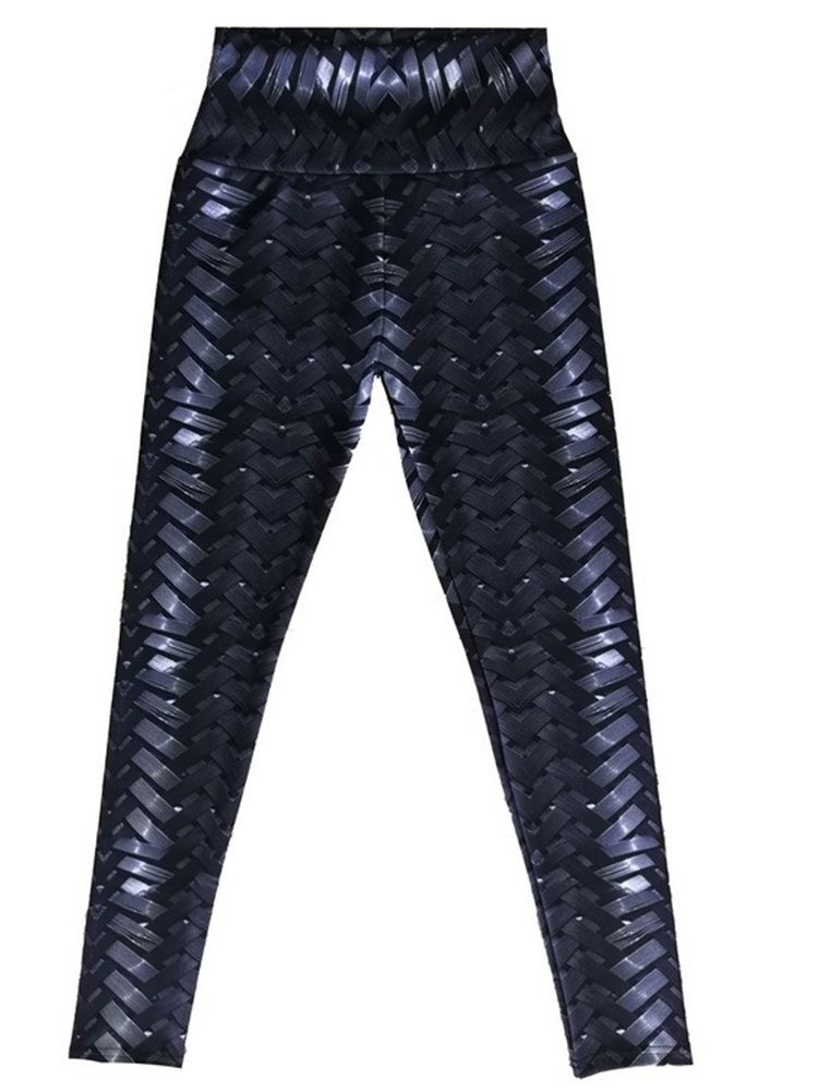 Solid Weave Print Damen Yogahose Tiktok Leggings Mit Hoher Taille