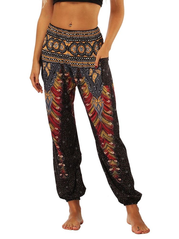 Street Dance Yogahose Mit Boho-print Für Damen