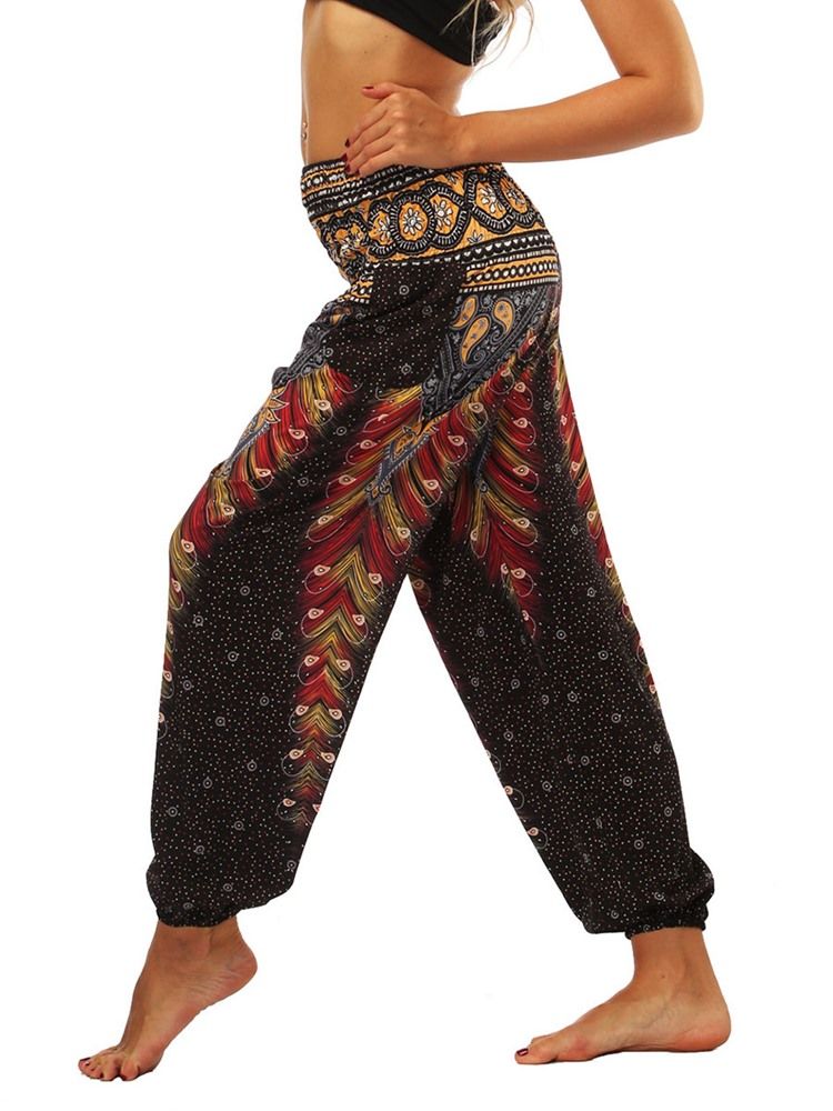 Street Dance Yogahose Mit Boho-print Für Damen