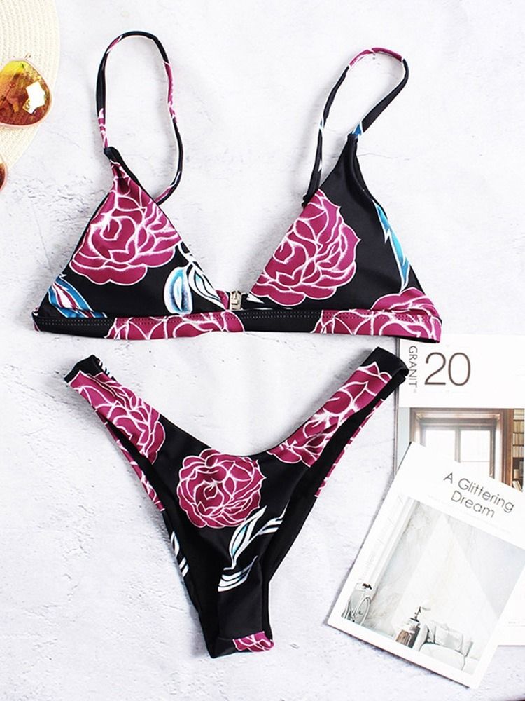 Damen-badeanzug Mit Floralem Micro-skimpy-print