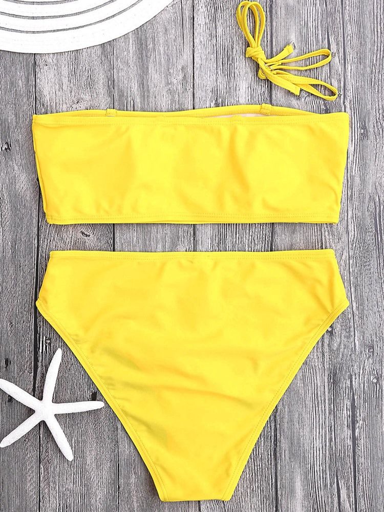 Damen-bikini-badeanzüge Mit Hoher Taille 2-teilig