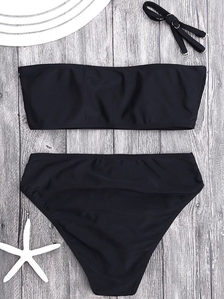 Damen-bikini-badeanzüge Mit Hoher Taille 2-teilig