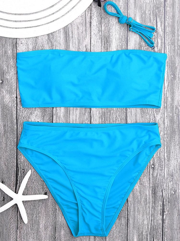 Damen-bikini-badeanzüge Mit Hoher Taille 2-teilig