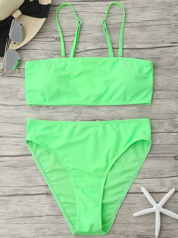 Damen-bikini-badeanzüge Mit Hoher Taille 2-teilig