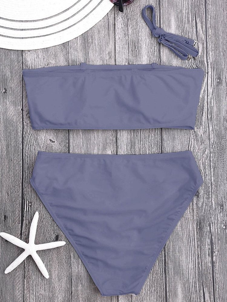 Damen-bikini-badeanzüge Mit Hoher Taille 2-teilig