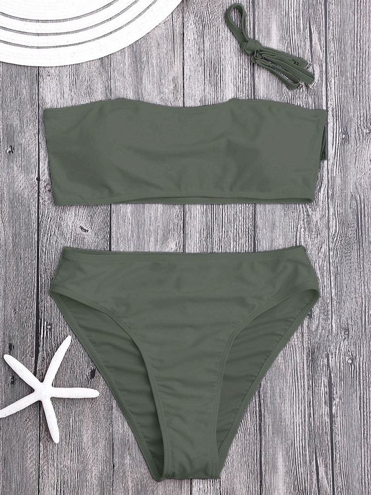 Damen-bikini-badeanzüge Mit Hoher Taille 2-teilig