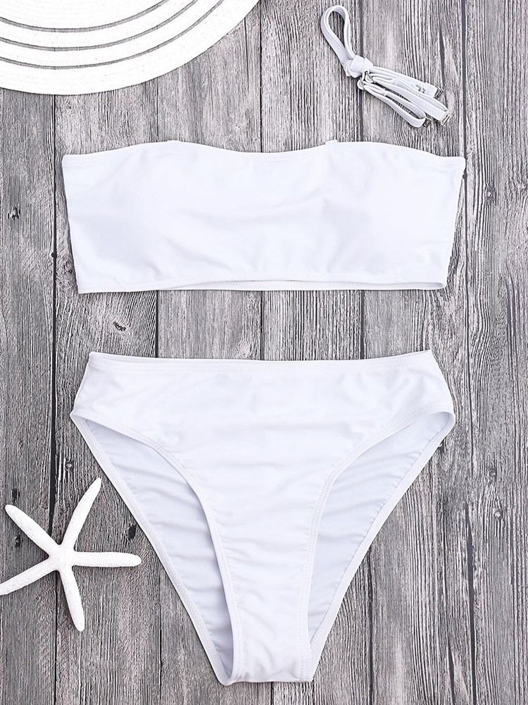 Damen-bikini-badeanzüge Mit Hoher Taille 2-teilig