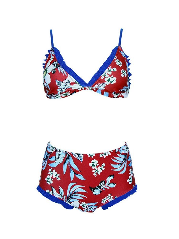 Damen Bikini Mit Blumenmuster Und Sexy Print