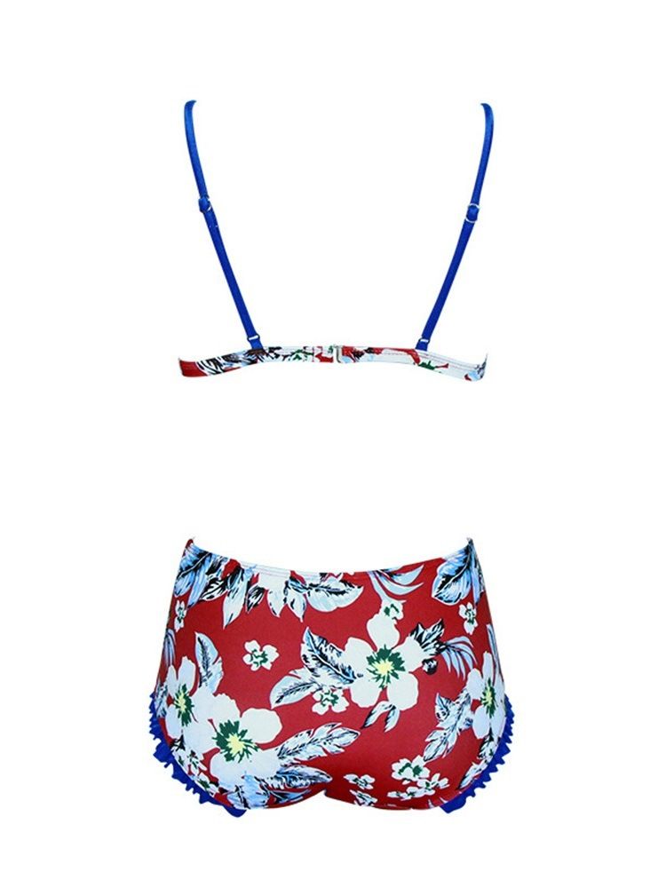 Damen Bikini Mit Blumenmuster Und Sexy Print