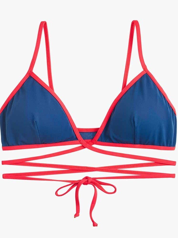 Damen Bikini Set Color Block Süße Bademode Cute