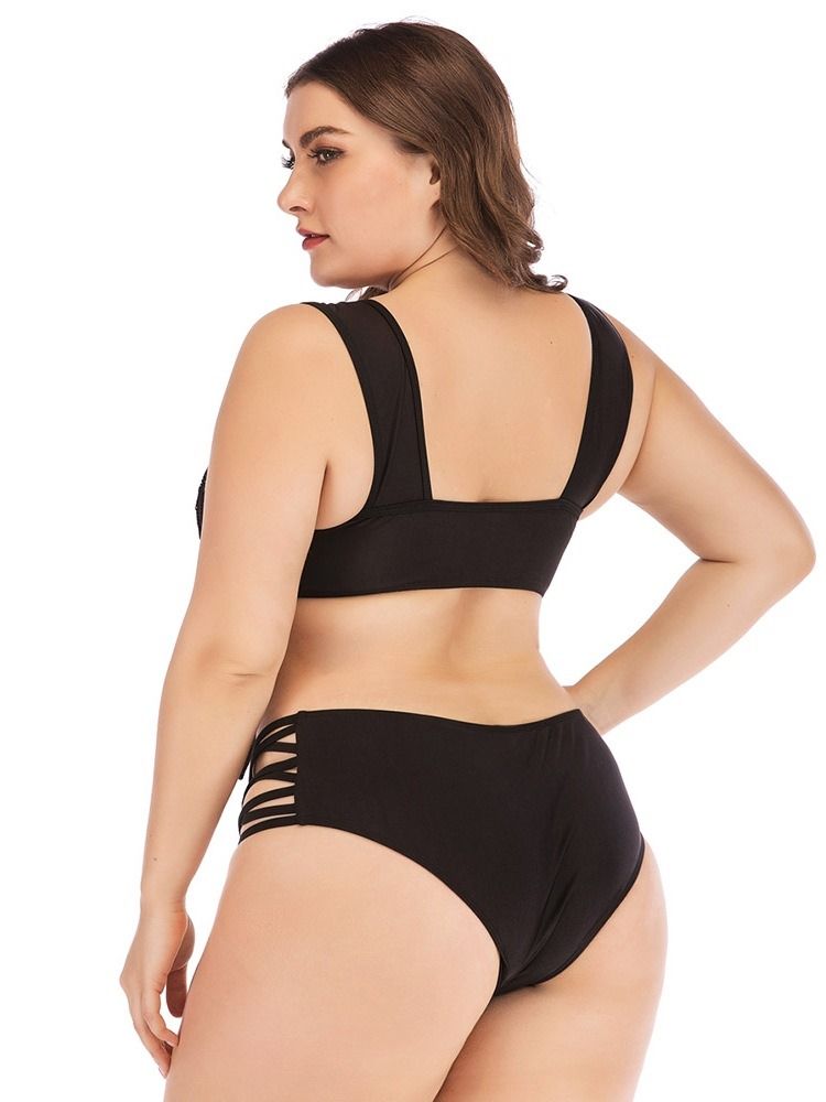 Damen-bikini-set Mit Asymmetrischen Quasten-hohlkörpern