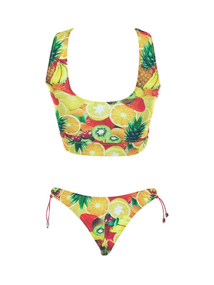 Damen-bikini-set Mit Buntem Print In Übergröße