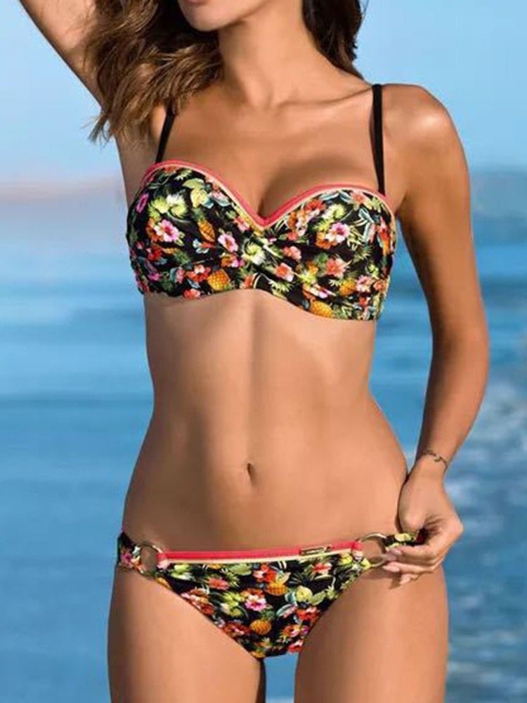 Damen-bikini-set Mit Sexy Blumenmuster