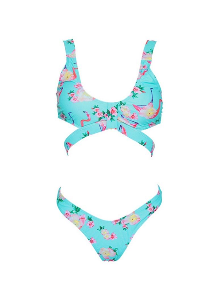 Damen-blumen-tankini-set Print Bademode