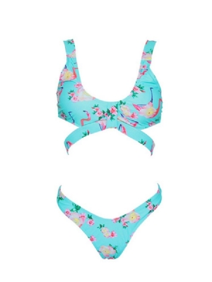 Damen-blumen-tankini-set Print Bademode