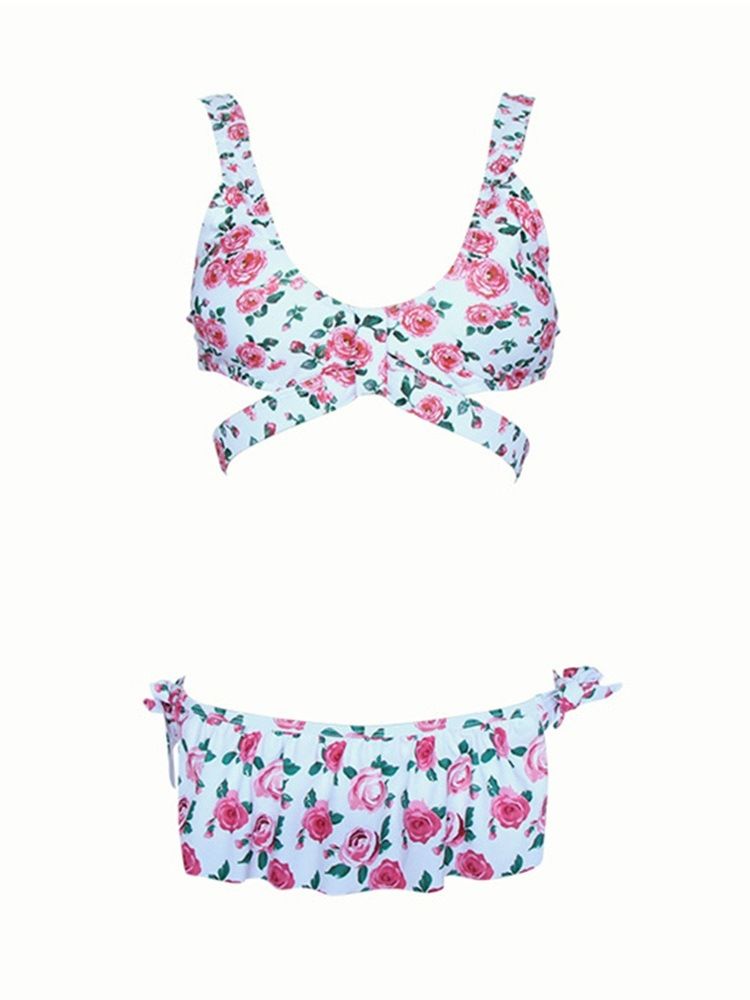 Damen-blumen-tankini-set Print Bademode