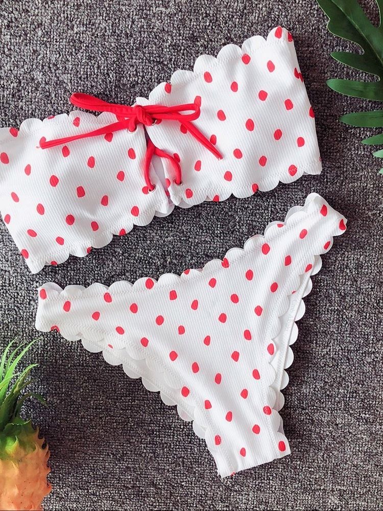 Damen Bowknot Sexy Polka Dots Bademode