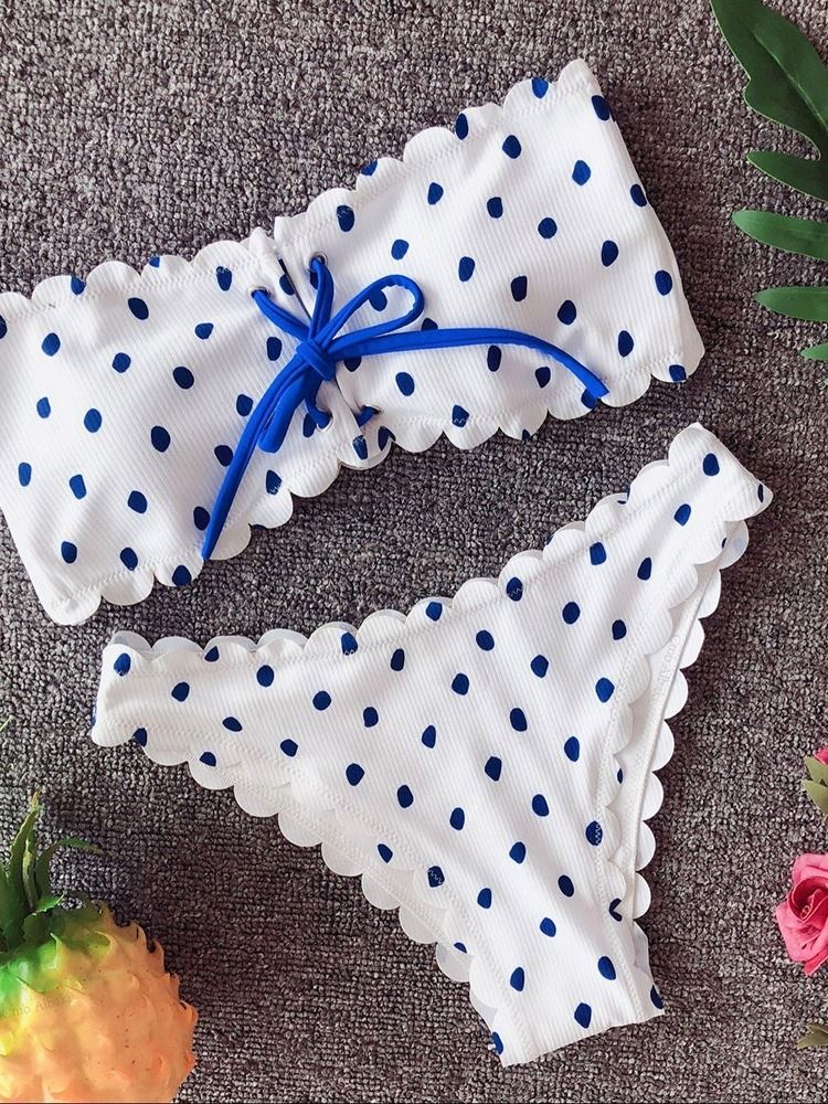 Damen Bowknot Sexy Polka Dots Bademode