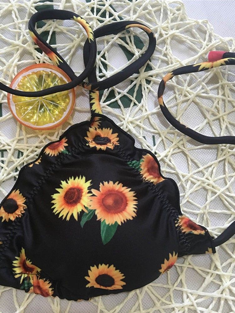 Damen Europäischer Print Sexy Bikini