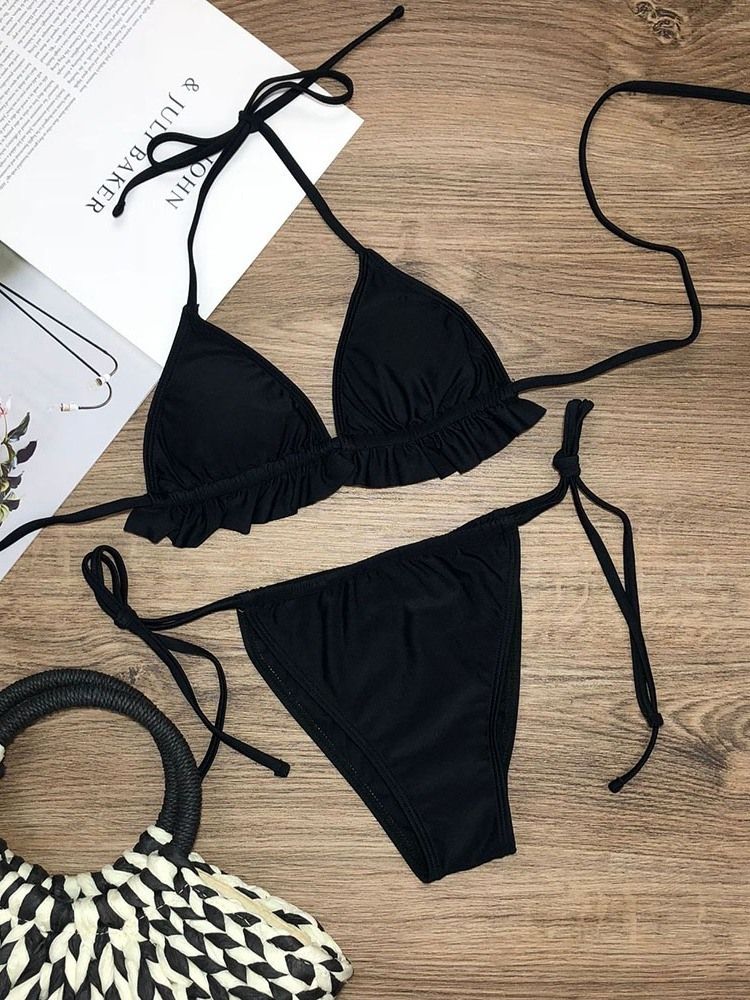 Damen-schnür-sexy-bikini-set Bademode