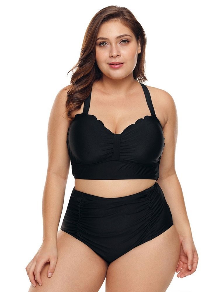 Damen-schnür-uni-tankini-set Bademode