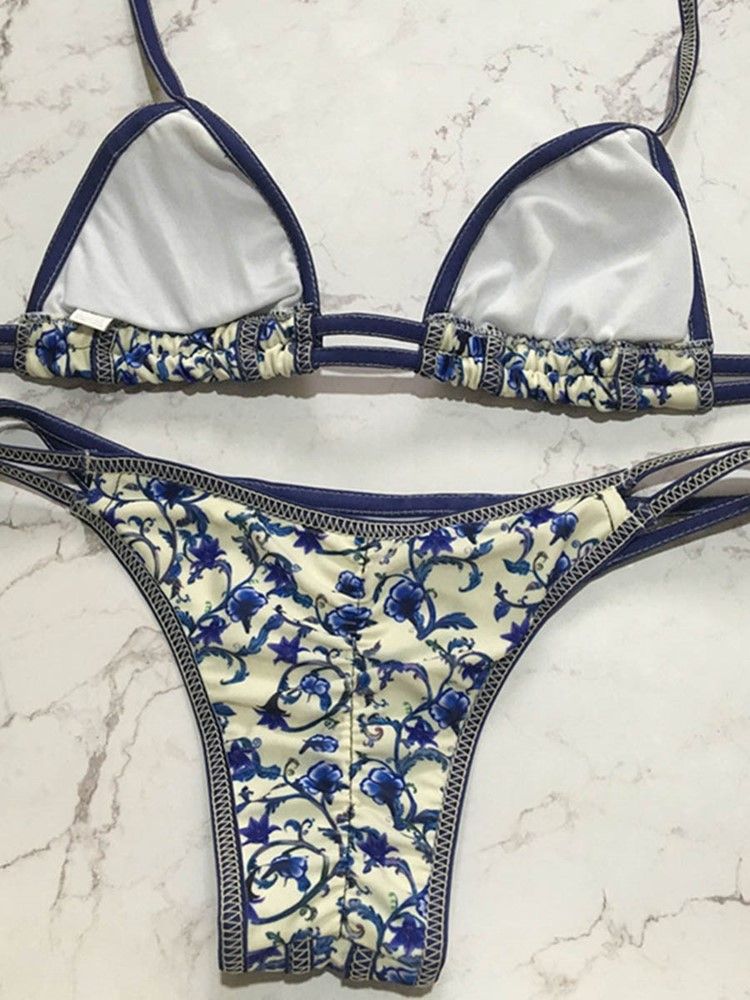 Damen-sexy-bikini Mit Blumenschnürung