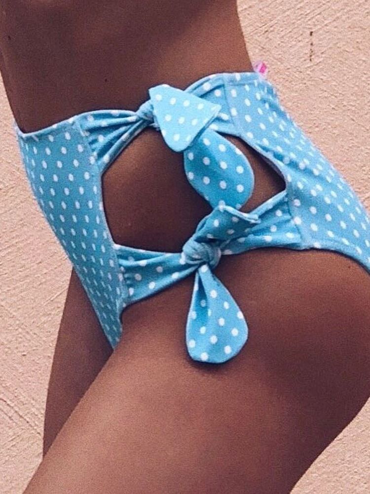 Damen Sexy Polka Dotstankini Set Bademode