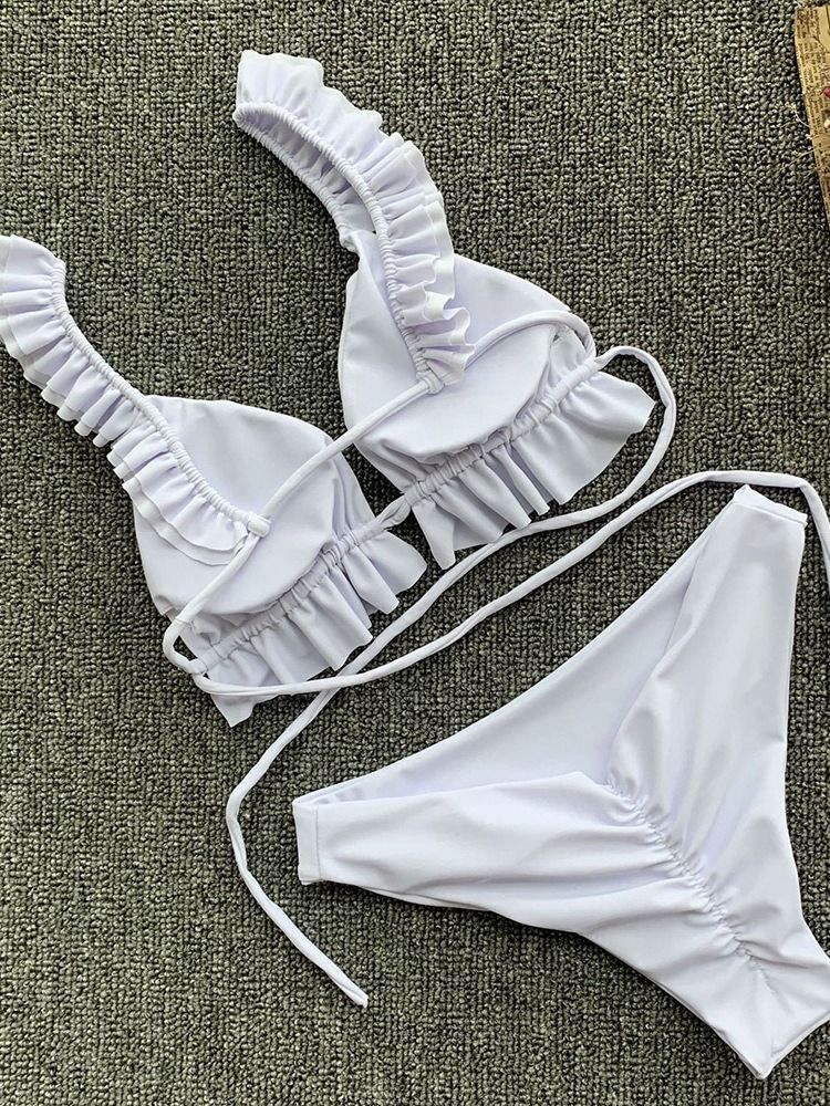 Damen-tankini-set Mit Floralem Schnür-badeanzug