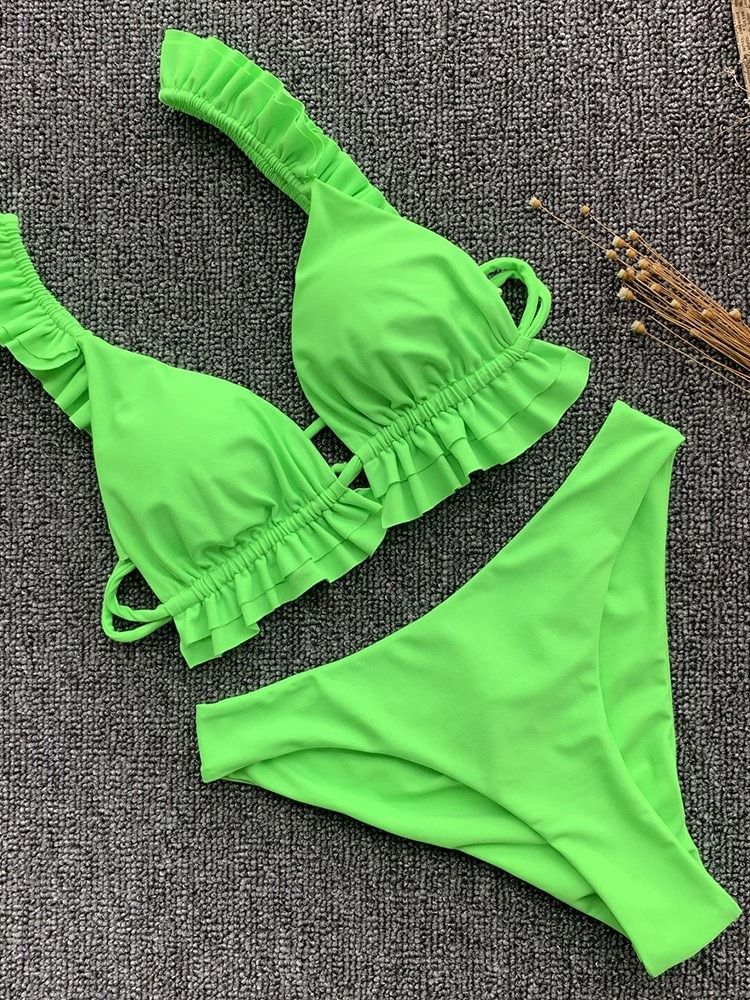 Damen-tankini-set Mit Floralem Schnür-badeanzug