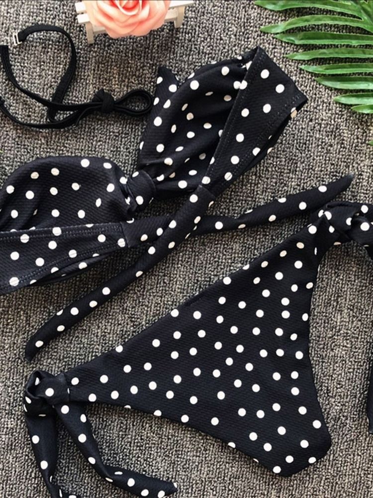 Damen Tankini-set Print Polka Dots Bademode