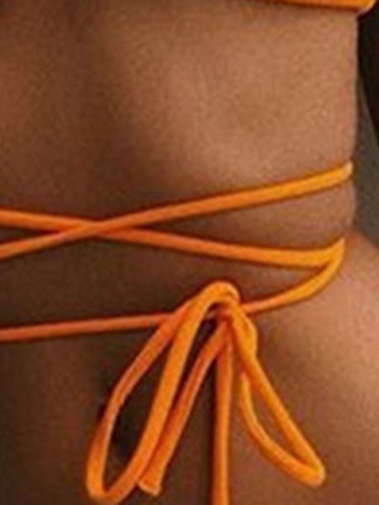 Einfarbiger Dehnbarer Sexy Bikini Für Damen