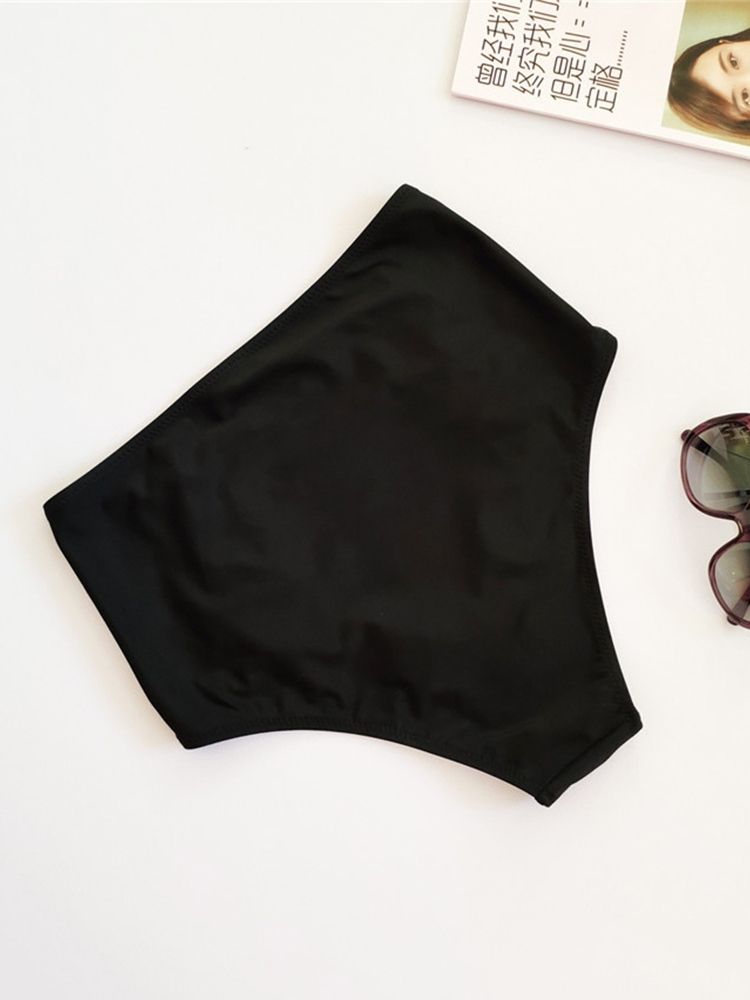 Hollow Plain Sexy Mid-waist Damen Boardshorts