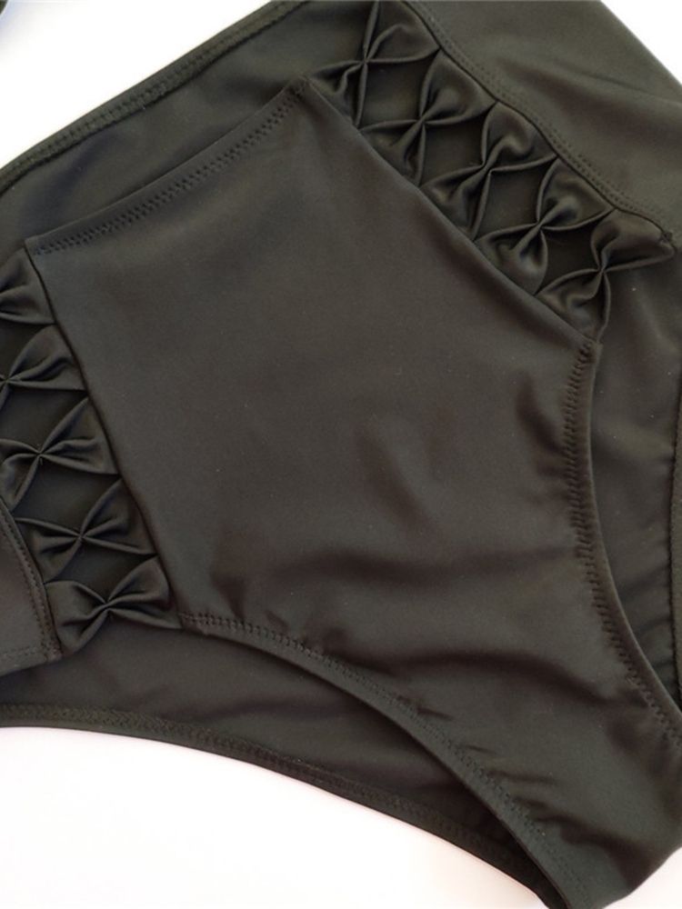 Hollow Plain Sexy Mid-waist Damen Boardshorts