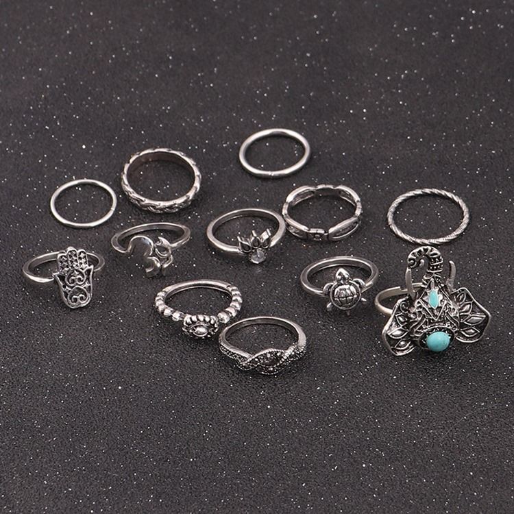 Persönlicher Ring Mit Elegantem Muster Für Frauen