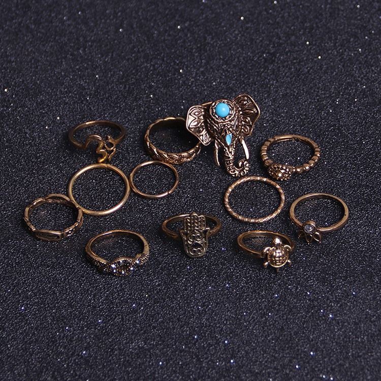 Persönlicher Ring Mit Elegantem Muster Für Frauen