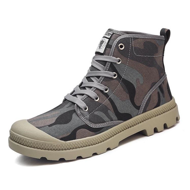 Camouflage Lace-up High-cut Upper Round Toe Herren Skateschuhe