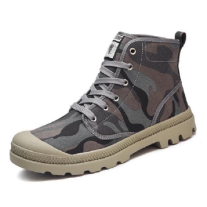 Camouflage Lace-up High-cut Upper Round Toe Herren Skateschuhe