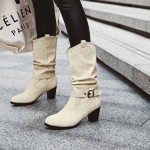 Damen-stiefel Mit Klobigem Absatz Für Damen