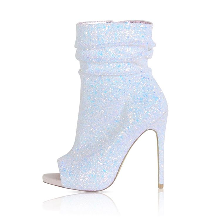 Frauenstiefel Mit Strass-peep-toe-stiletto-absatz