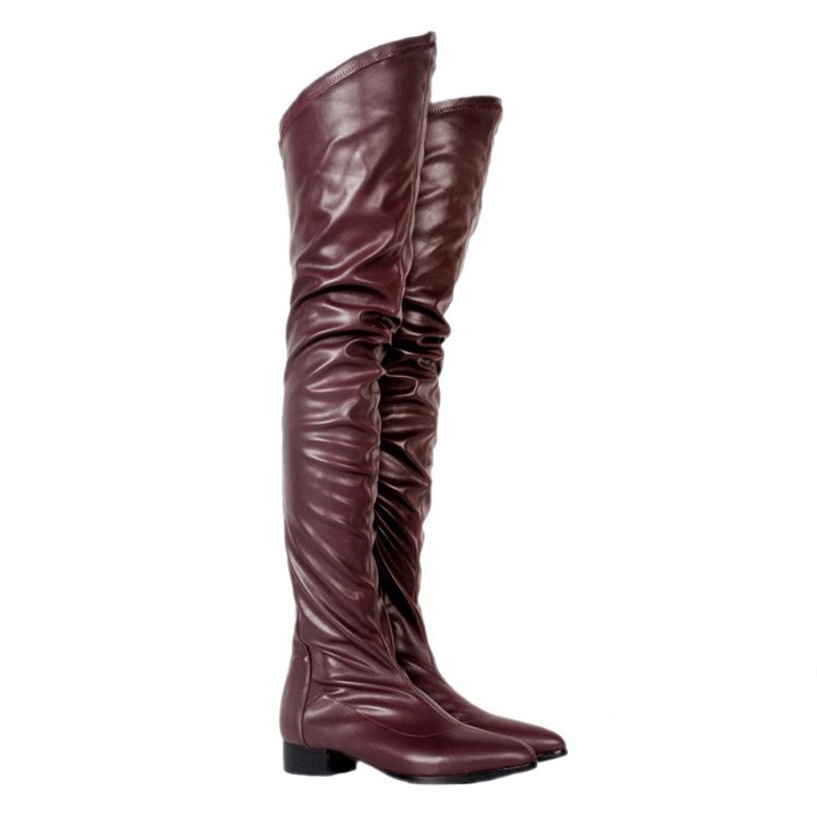 Oberschenkelhohe Stiefel Für Damen Im Herbst/winter-stil