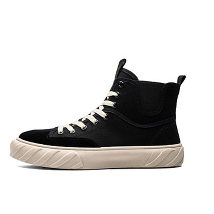 Patchwork High-cut Upper Round Toe Herren Skateschuhe