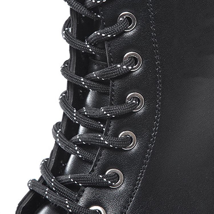 Rivets Side Zipper Round Toe Herrenstiefel