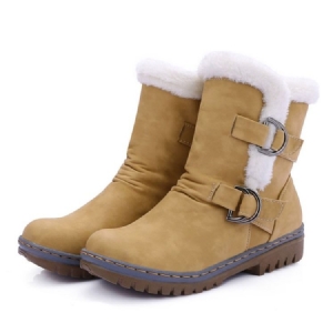 Round Toe Hasp Damen Schneestiefel