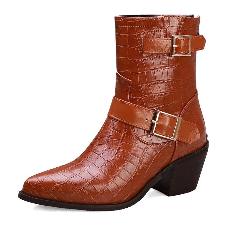 Spitze Toe Plain Back Zip Damen Ankle Boots