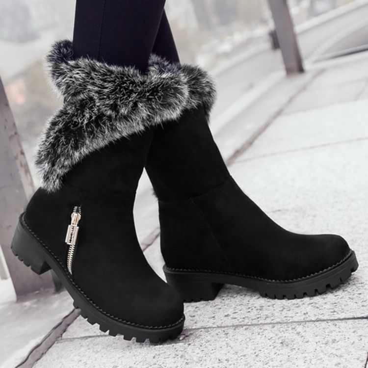 Süße Pelzige Schneestiefel Für Damen