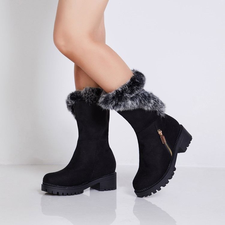 Süße Pelzige Schneestiefel Für Damen