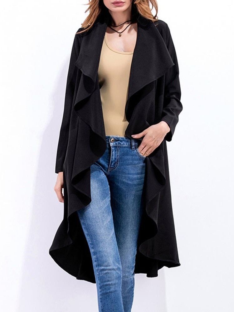 Langer Casual Slim Damen Trenchcoat