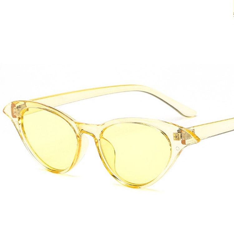 2018 Fashion Top Cat Eye Damen Farbe Luxus Flache Sonnenbrille Uv400