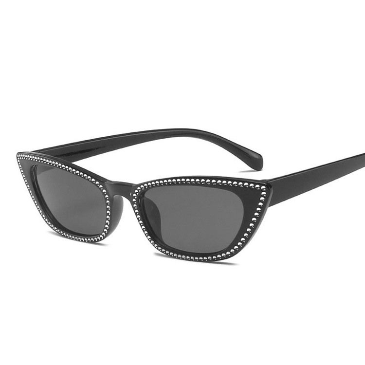 Frauen Harz Katzenaugen Strass Sonnenbrille