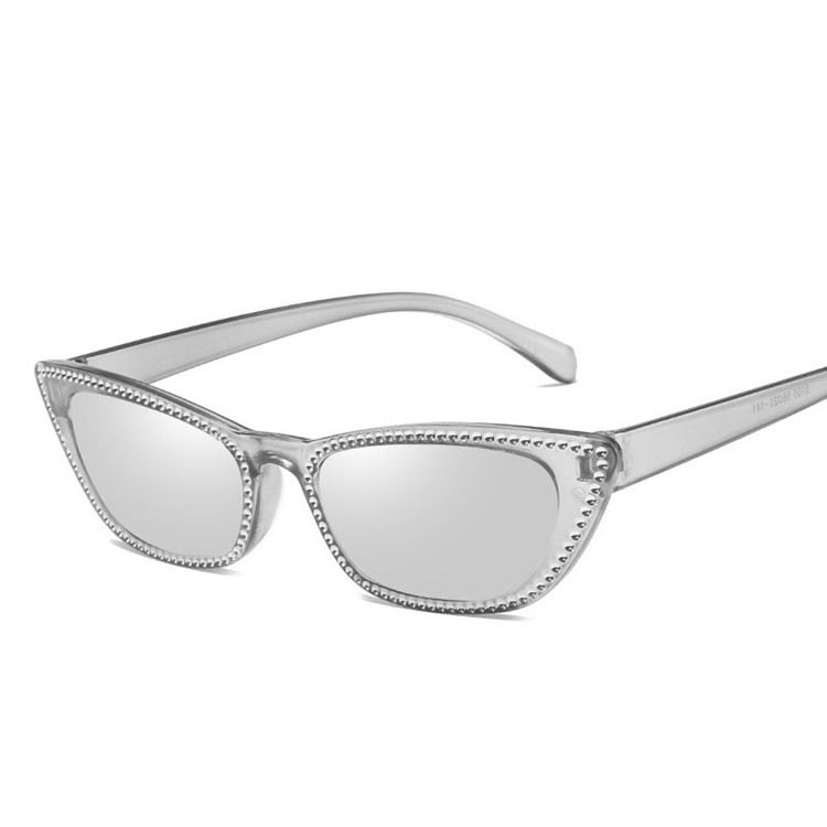 Frauen Harz Katzenaugen Strass Sonnenbrille